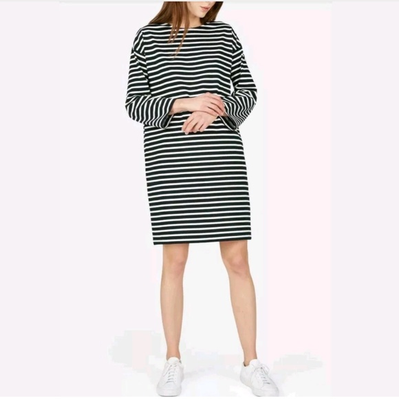 EVERLANE Breton Cotton Zipper Shoulder Mini Dress - Picture 2 of 8